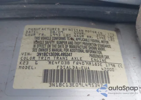 2009 Nissan Versa 1.8S from USA, damaged, VIN 3N1BC13E09L495347